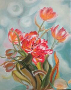 Stanisława Chmiel „Tulipany”, akryl, 2025 r.